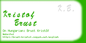 kristof brust business card